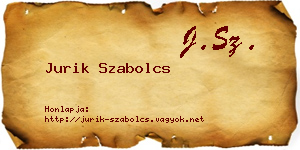 Jurik Szabolcs névjegykártya